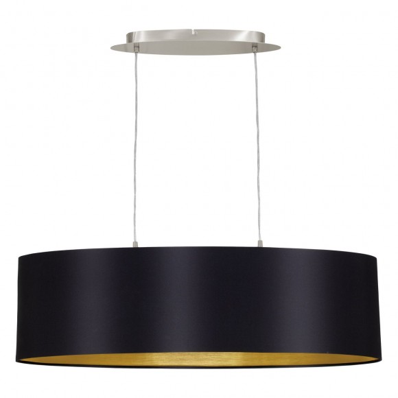 Eglo 31611 MASERLO Textilien Hängeleuchte 2x60W schwarz / Gold