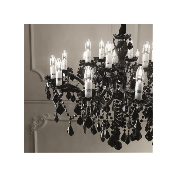 Ideal Lux 139364 Pendelleuchte 6x40W Florian | E14 - schwarz