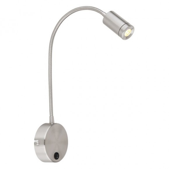 Globo 57311N LED Wandleuchte Milly 1x3W | 180lm | 3000K - Schalter am Körper, Nickel