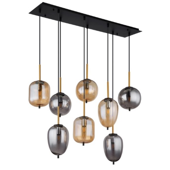 Globo 15345-8A Pendelleuchte BLACKY E14