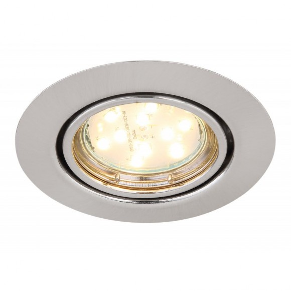 Globo 12110-3L Deckenleuchte Down Lights 3x3W | GU10 LED | 3x250lm | 3000K - inklusive Leuchtmitteln, Set 3 Stück, klappbar, matt, Nickel