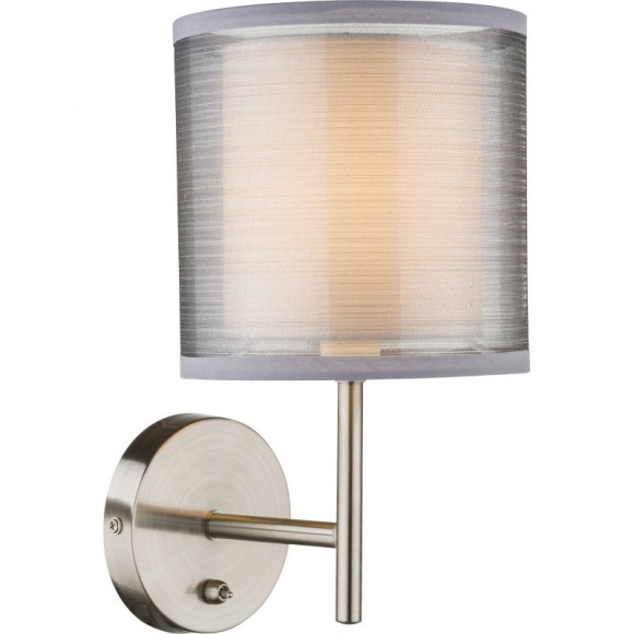Globo 15190W Wandleuchte Theo 1x40W | E14 - Nickel, matt, grau