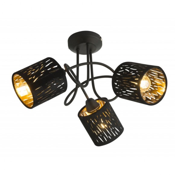 Globo 15264-3D Deckenleuchte Tuxon 3x25W | E14 - schwarz