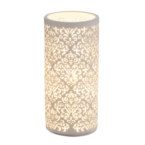 Globo 15918T Tischleuchte Cendres 1x25W | E14 - Kabelschalter weiß