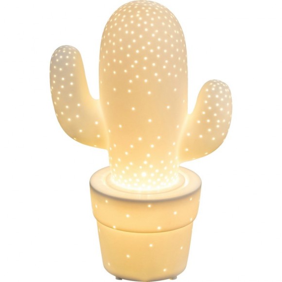 Globo 22807 Tischlampe Chaita 1x25W | E14 - Kaktus, weiß