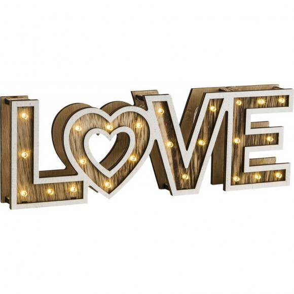 Globo 29976 LED dekorative Tischlampe Love 24x0,06W - Holz