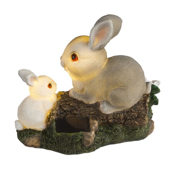 Globo 33736 LED Außen dekorative Leuchte AAA 2x0,03W | 3500K | IP44 - Hase, grau, braun