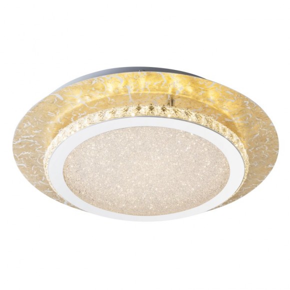 Globo 41908-18 LED Deckenleuchte Tilo 1x18W | 1100L | 3000K - 3-Phasen-dimmbar, gold, weiß
