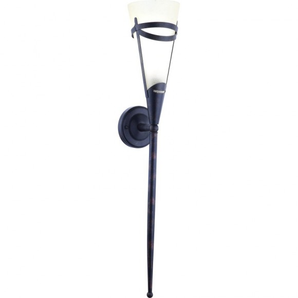 Globo 4413-1W Wandleuchte Rustica II 1x40W | E14 - Rost, satiniertes Glas