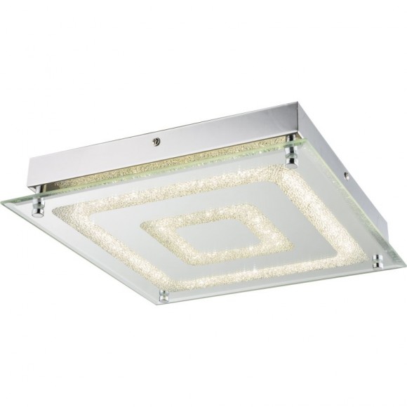 Globo 49229-21 LED Deckenleuchte Cyris 1x21W | 1300L | 4000K - chrom, Kristall, transparent