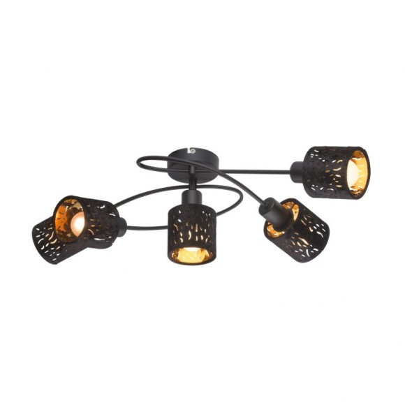 Globo 54121-5 Deckenleuchte Troy 5x8W | E14 - schwarz