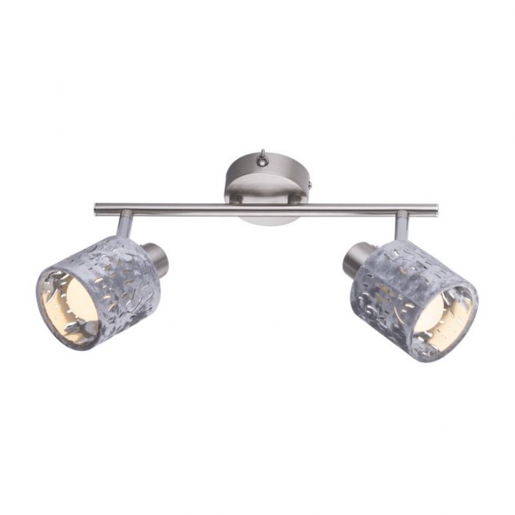 Globo 54122-2 Wandleuchte Alys 2x8W | E14 - Schalter auf dem Körper, silber