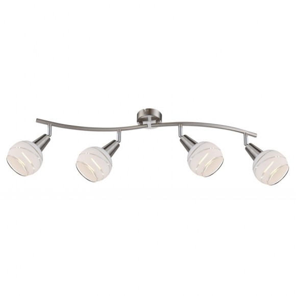 Globo 54341-4 Decken- und Spotleuchte 4x5W | E14 | 1280lm | 3000K - Nickel matt, Glas