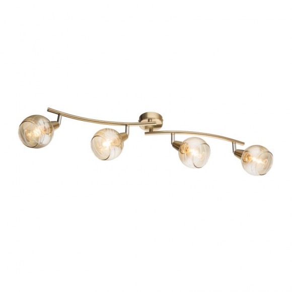 Globo 54346-4 Spotleuchte Lara 4x4W | E14 LED | 320L | 3000K - inklusive Leuchtmitteln, golden, amber