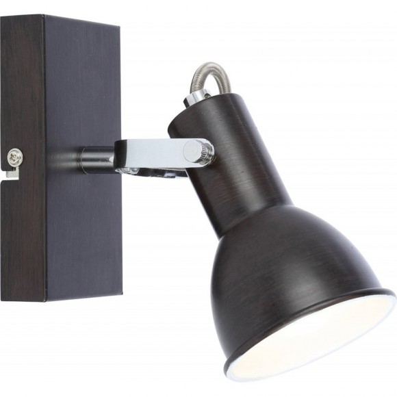 Globo 54643-1 Wand- und Spotleuchte Fargo 1x40W | E14 - braun, weiß