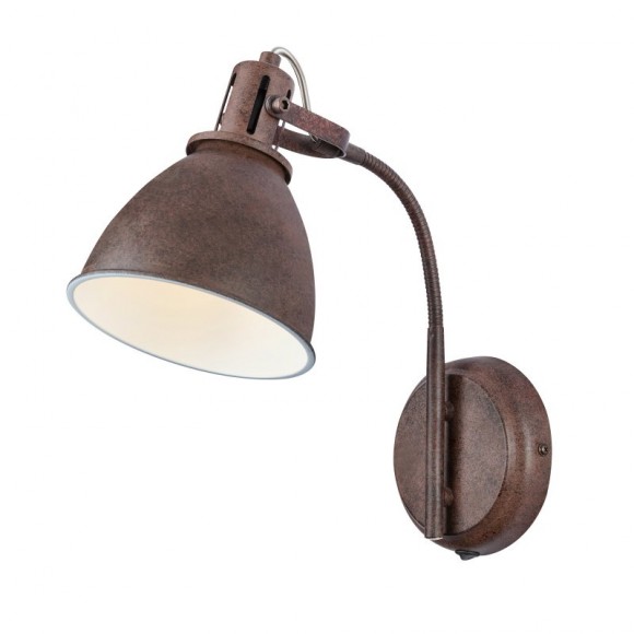 Globo 54647-1W Wandleuchte Giorgio 1x40W | E14 - flexibler Arm, braun