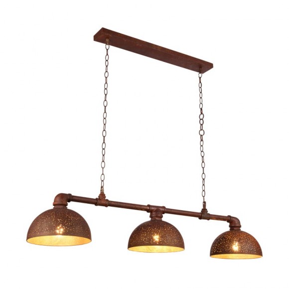 Globo 54652-3H Pendelleuchte Celine 3x40W | E27 - Rost