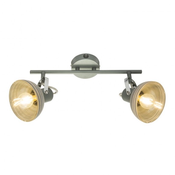 Globo 54658-2 Wand- und Spotleuchte Daisy 2x40W | E14 - Schalter auf dem Körper, einstellbar grau