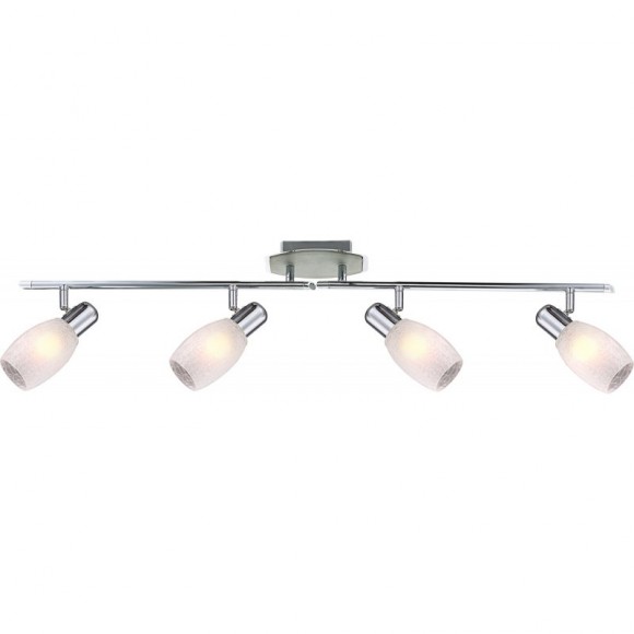 Globo 54917-4 Spotleuchte Deckenleuchte Cyclone 4x40W | E14 - einstellbar, Imitation - zerbrochenes Glas, chrom