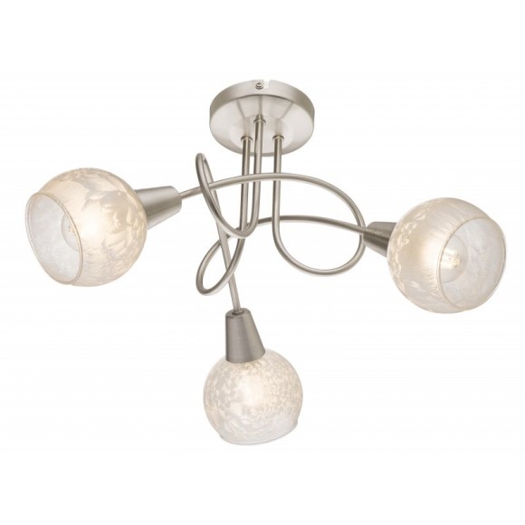 Globo 54987-3 Pendelleuchte California 3x40W | E14 - Nickel, matt