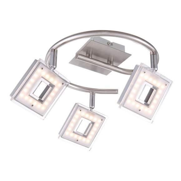 Globo 56138-3 LED Spotleuchte Deckenleuchte Kerstin 3x4W | 912lm | 3000K - Nickel, matt