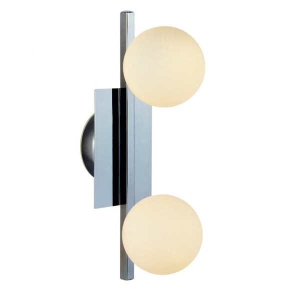 Globo 5663-2L LED Deckenleuchte Cardiff 2x3W | 520lm | G9 LED | 3000K | IP44 - chrom, opal