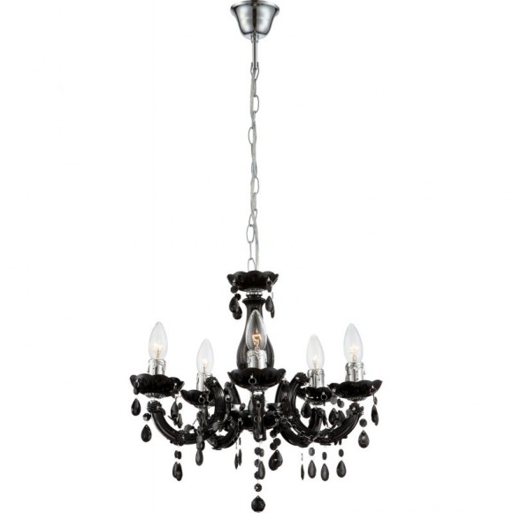 Globo 63110-5 Pendelleuchte Cumbra II 5x40W | E14 - schwarz