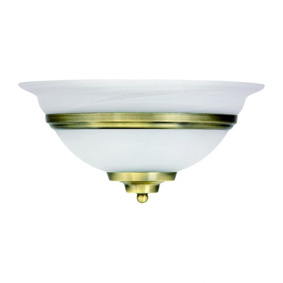 Globo 6897 Deckenleuchte Toledo 1x60W | E27- Messing, weiß