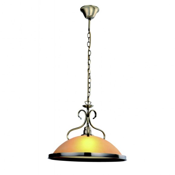 Globo 6905 Pendelleuchte Sassari 1x60W | E27 - Messing, Bernstein