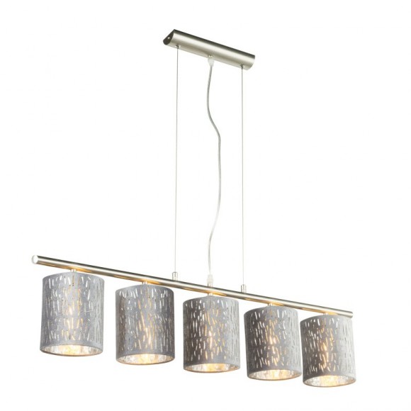 Globo 15265-5H Pendelleuchte Tarok 5x25W | E14 - silber
