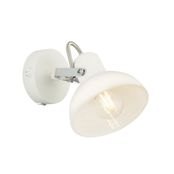 Globo 54657-1 Wandleuchte Amory 1x40W | E14 - Schalter auf dem Körper, chrom, weiß