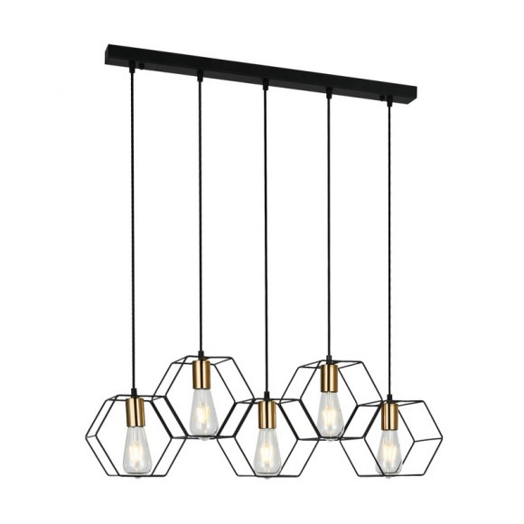 Italux PND-74889-5-BK Pendelleuchte Aina E27