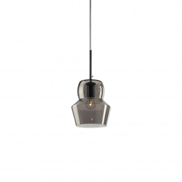 Ideal Lux 002040 Pendelleuchte Zeno Small Grigio 1x40W | E14 - rauch