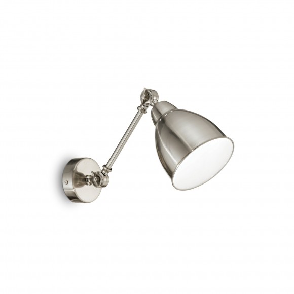 Ideal Lux 016399 Wandleuchte 1x60W Newton Nickel | E27 - Nickel