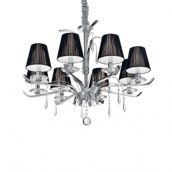 Ideal Lux 020594 Accademy Pendelleuchte 8x40W | E14 - schwarz