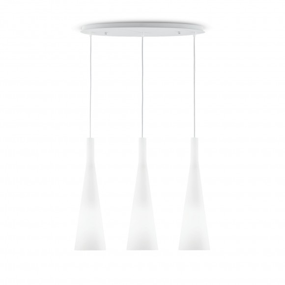 Ideal Lux 030326 Pendelleuchte 3x60W Milk | E27 - weiß