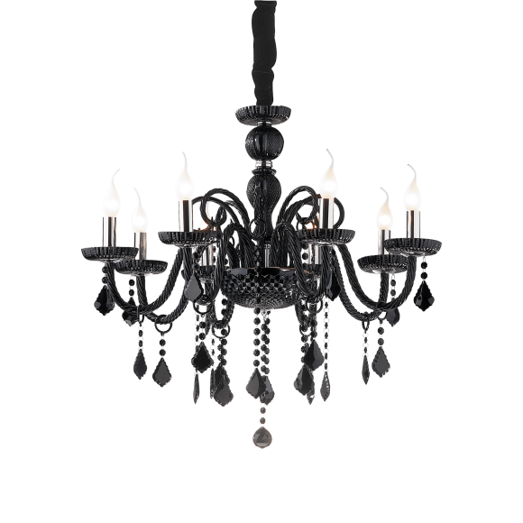 Ideal Lux 032511 Pendelleuchte 8x40W Giudecca Nero | E14 - schwarz