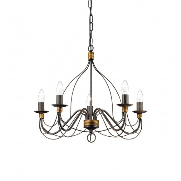 Ideal Lux 057187 Pendelleuchte 5x40W Corte Ruggine | E14