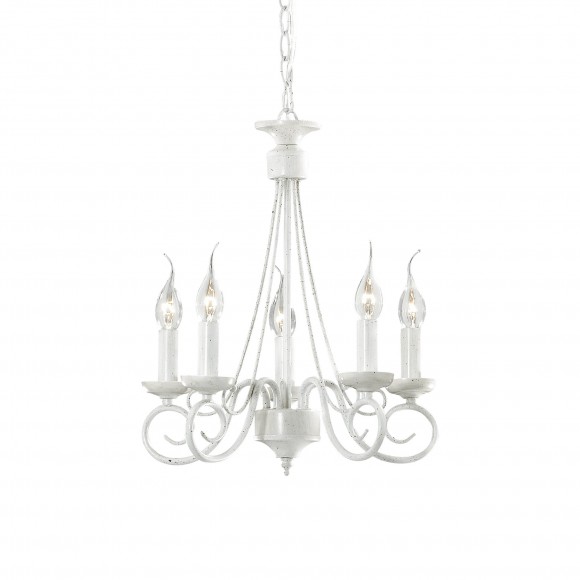 Ideal Lux 066622 Pendelleuchte 5x40W Brandy | E14 - weiß