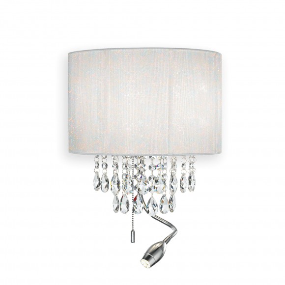 Ideal Lux 068268 Wandleuchte mit Richtungsleuchte 2x40W Opera | E14 - weiß