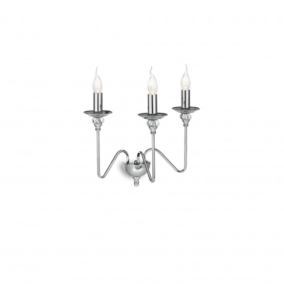 Ideal Lux 073118 Wandleuchte 3x40W Arto | E14 - chrom