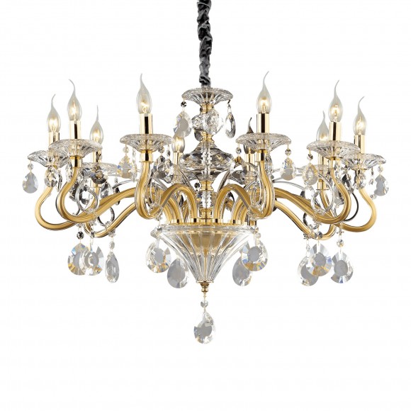 Ideal Lux 087771 Pendelleuchte Negresco 10x40W | E14 - gold