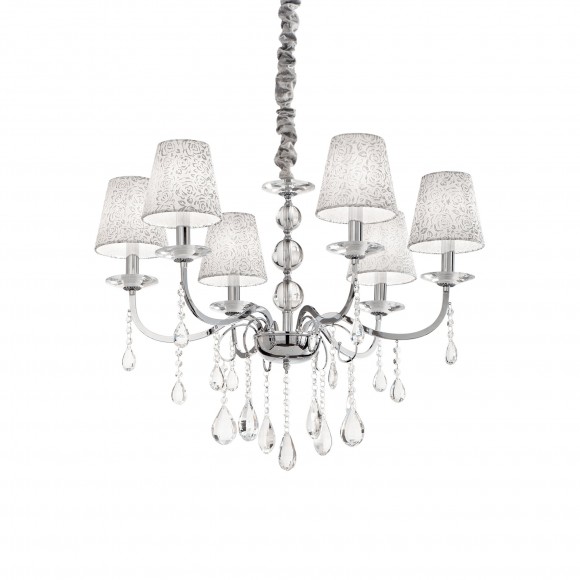 Ideal Lux 088051 Pendelleuchte 6x40W Pantheon Argento | E14