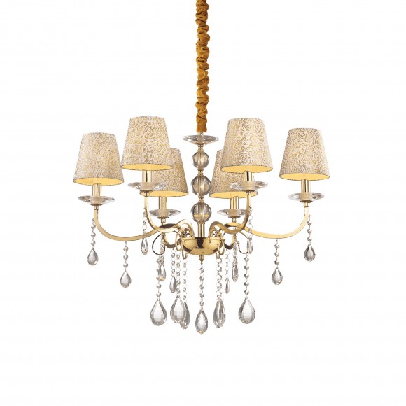 Ideal Lux 088068 Pendelleuchte 6x40W Pantheon Oro | E14