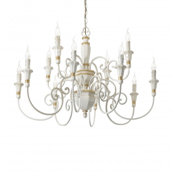 Ideal Lux 093789 Hängeleuchte Palio Bianco 12x40W | E14 - weiß