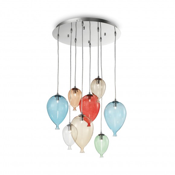 Ideal Lux 100944 Kinder Hängeleuchte 8x40W Clown | G9