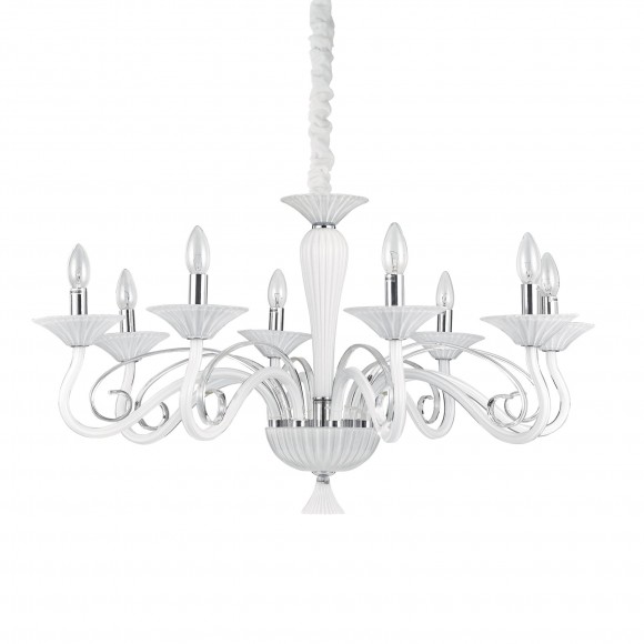 Ideal Lux 111490 Pendelleuchte 8x40W Maxilian | E14 - weiß