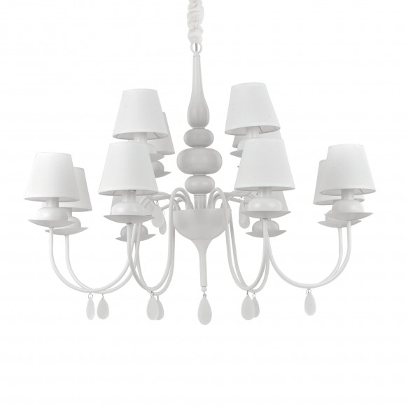 Ideal Lux 114224 Deckeleuchte Blanche 12x40W | E14 - weiß