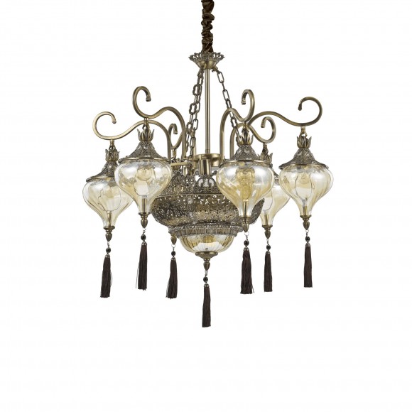 Ideal Lux 116006 Pendelleuchte 9x60W Harem | E27 - gold