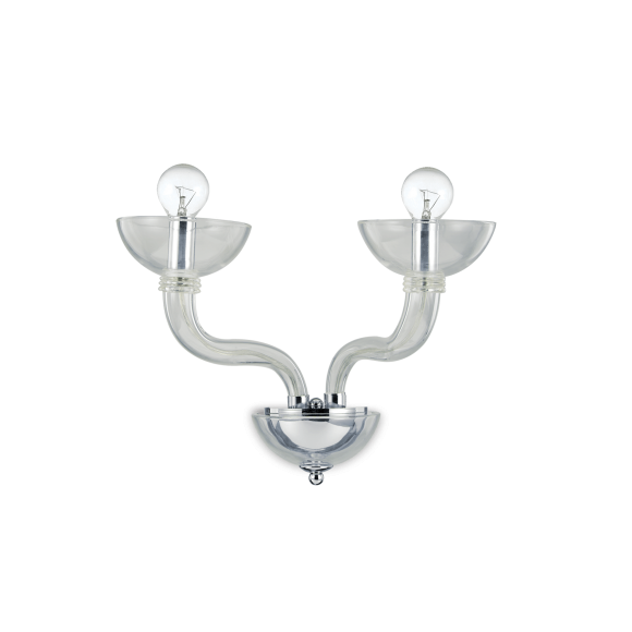 Ideal Lux 116600 Wandleuchte 2x40W Casanova transparente | E14